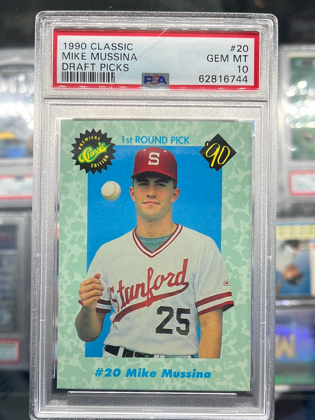 1990 Classic #20 Mike Mussina Draft Picks Card PSA GEM MT 10