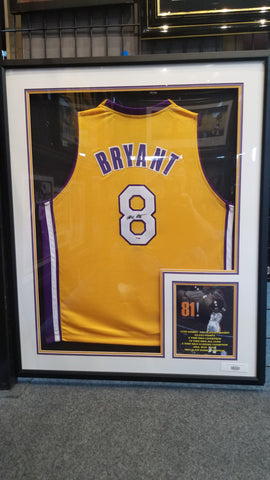 Kobe Bryant Signed Los Angeles Lakers #24 Game Model Jersey PSA DNA COA  Framed