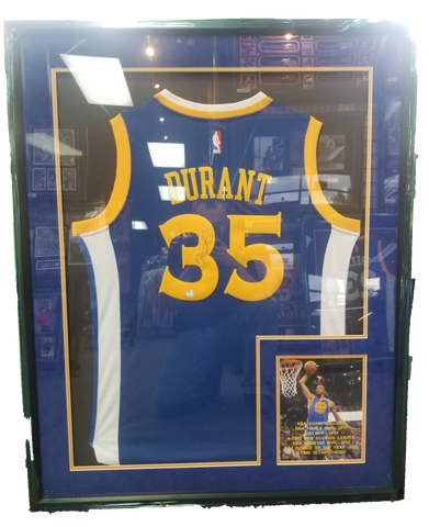 Kevin Durant - Golden State Warriors - Game-Worn Blue Alternate w/42 Patch  Jersey - 2016-17 Season