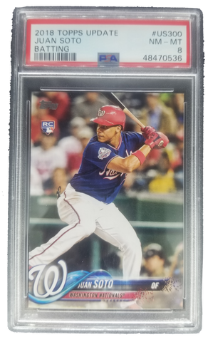 Juan Soto 2018 Topps trading card BGS 9 – All In Autographs