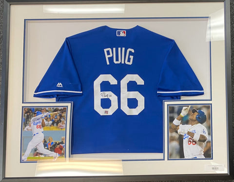Yasiel Puig Signed Autographed Los Angeles Dodgers Baseball Jersey