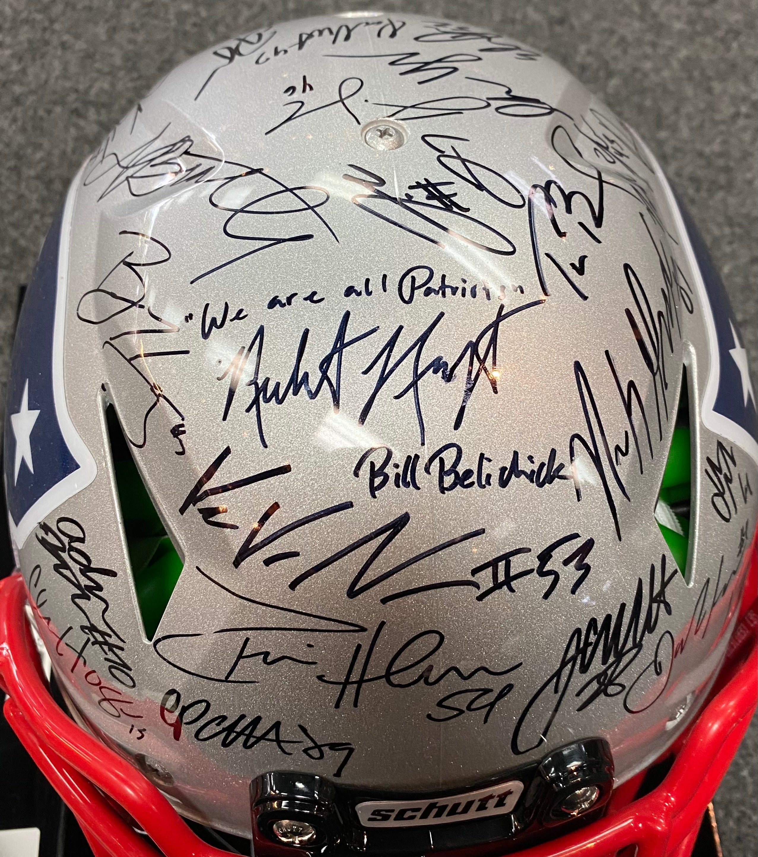 bill belichick signed helmet