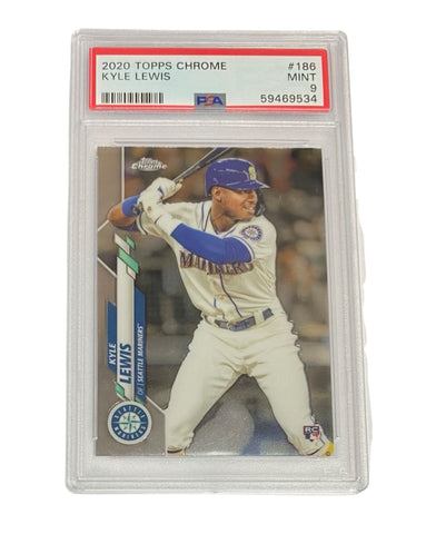 2020 Topps Chrome Baseball #186 Kyle Lewis Rookie Card