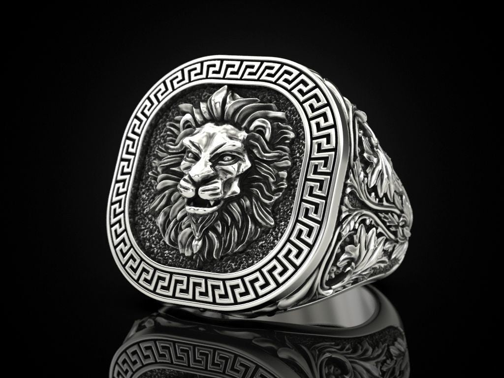 RARE PRINCE by CARAT SUTRA | Unique Designed Lion Signet Ring | 925 St –  caratsutra