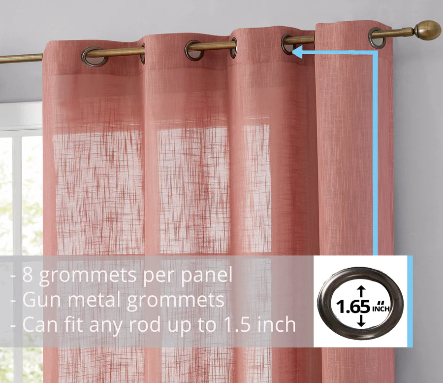 Grommet Curtain Valance - Blush