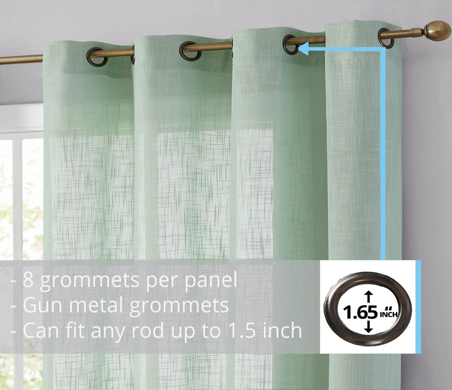 Grommet Curtain Valance - Seafoam Green