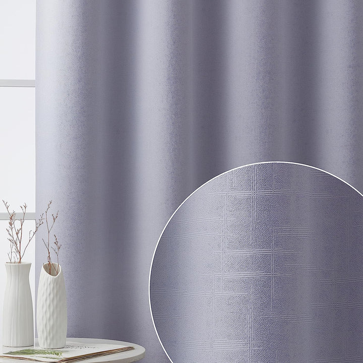 Cooper Geometric Room Darkening Grommet Curtains - Light Grey