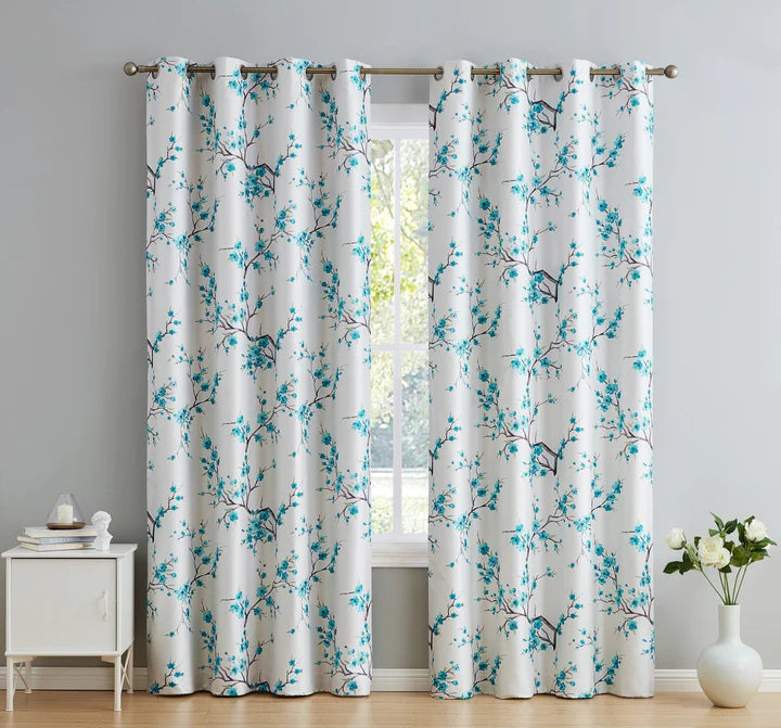 Jasmine Floral - Teal Blue