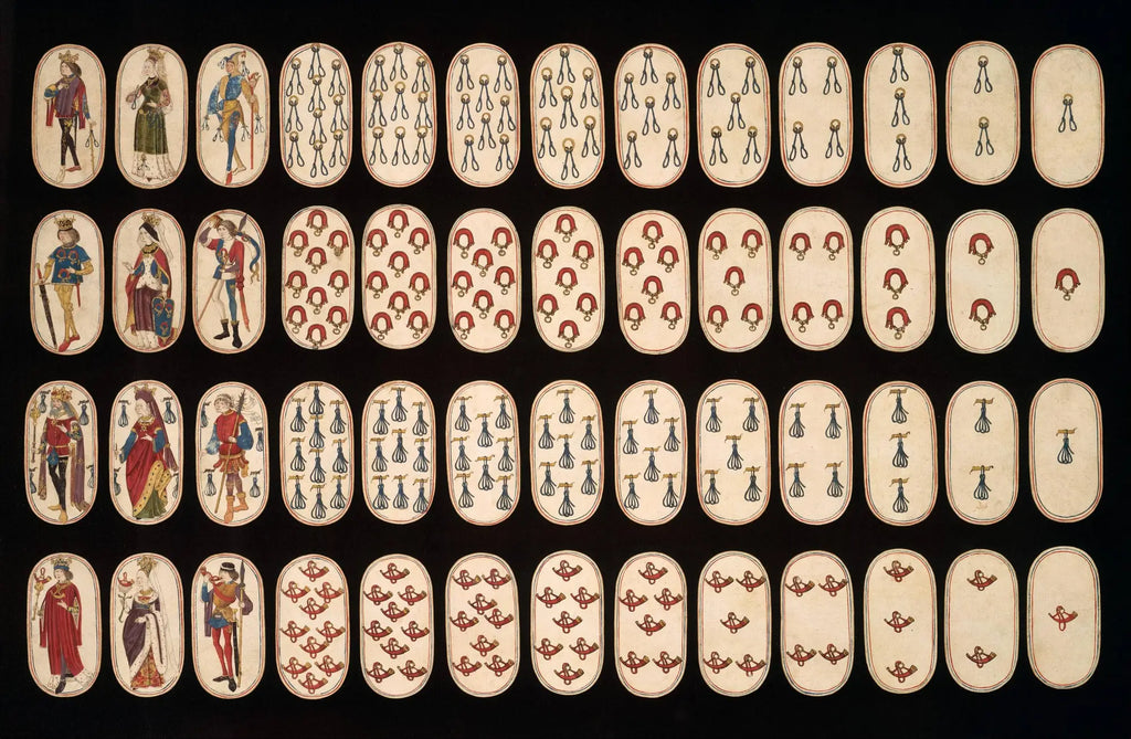The oldest full deck of playing cards known, circa 1470-1480. The Metropolitan Museum of Art