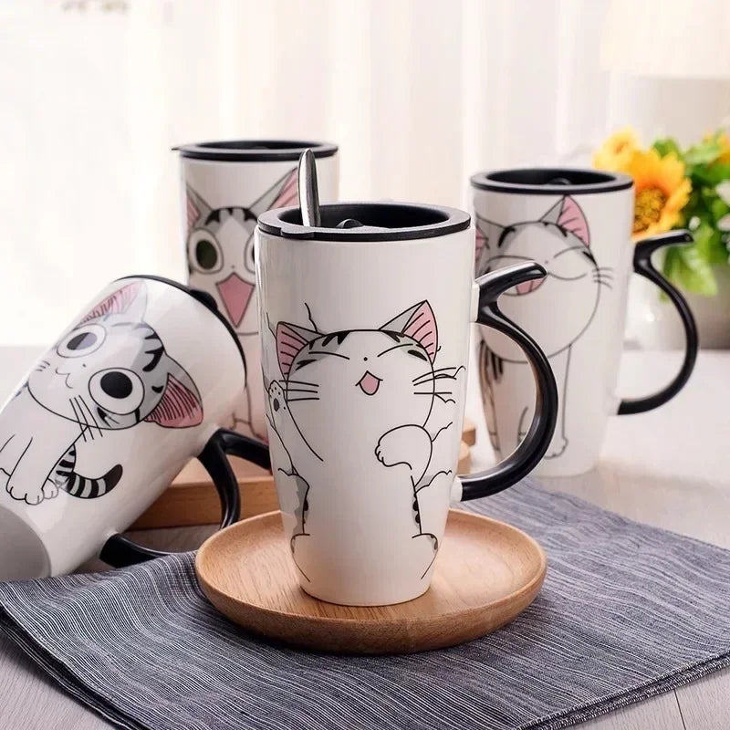 BigNoseDeer Wedding Gifts Cute Kissing Cat Mug Couple Gifts