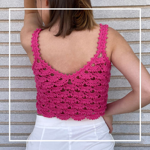 Wild Rose Crop Top Crochet Pattern