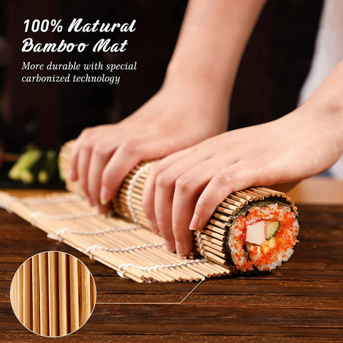 Sushi Making Kit - Silicone Sushi Roller With Rice Paddle, Roll Cutter, and  Recipe Book, Full DIY Sushi Kit For The Perfect Sushi Roll