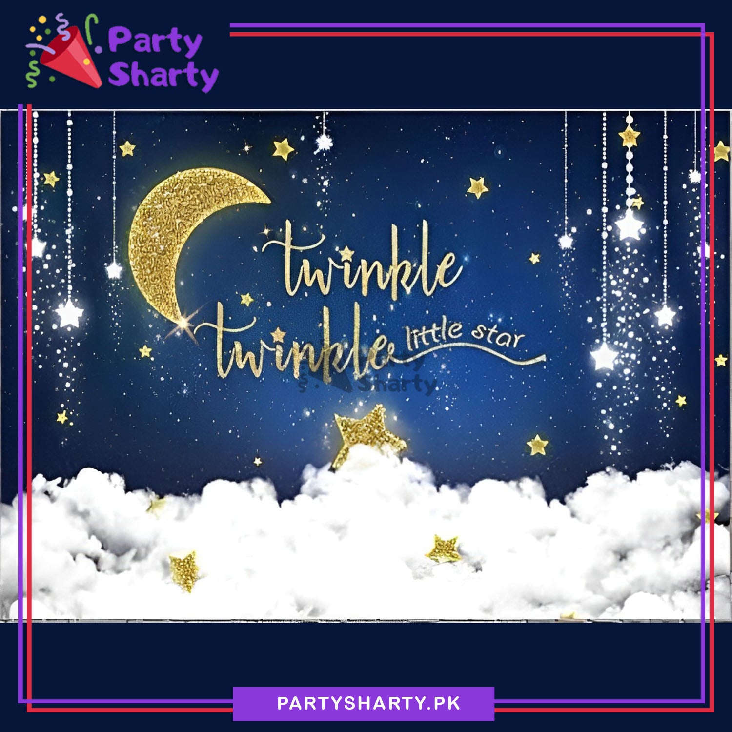Twinkle Twinkle Little Star Panaflex backdrop For Theme Based Birthday –  Party Sharty
