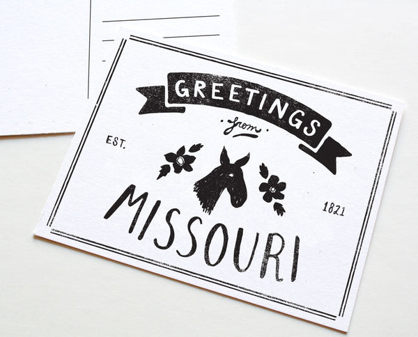 State of Missouri Postcard - The Paper Cub Co.