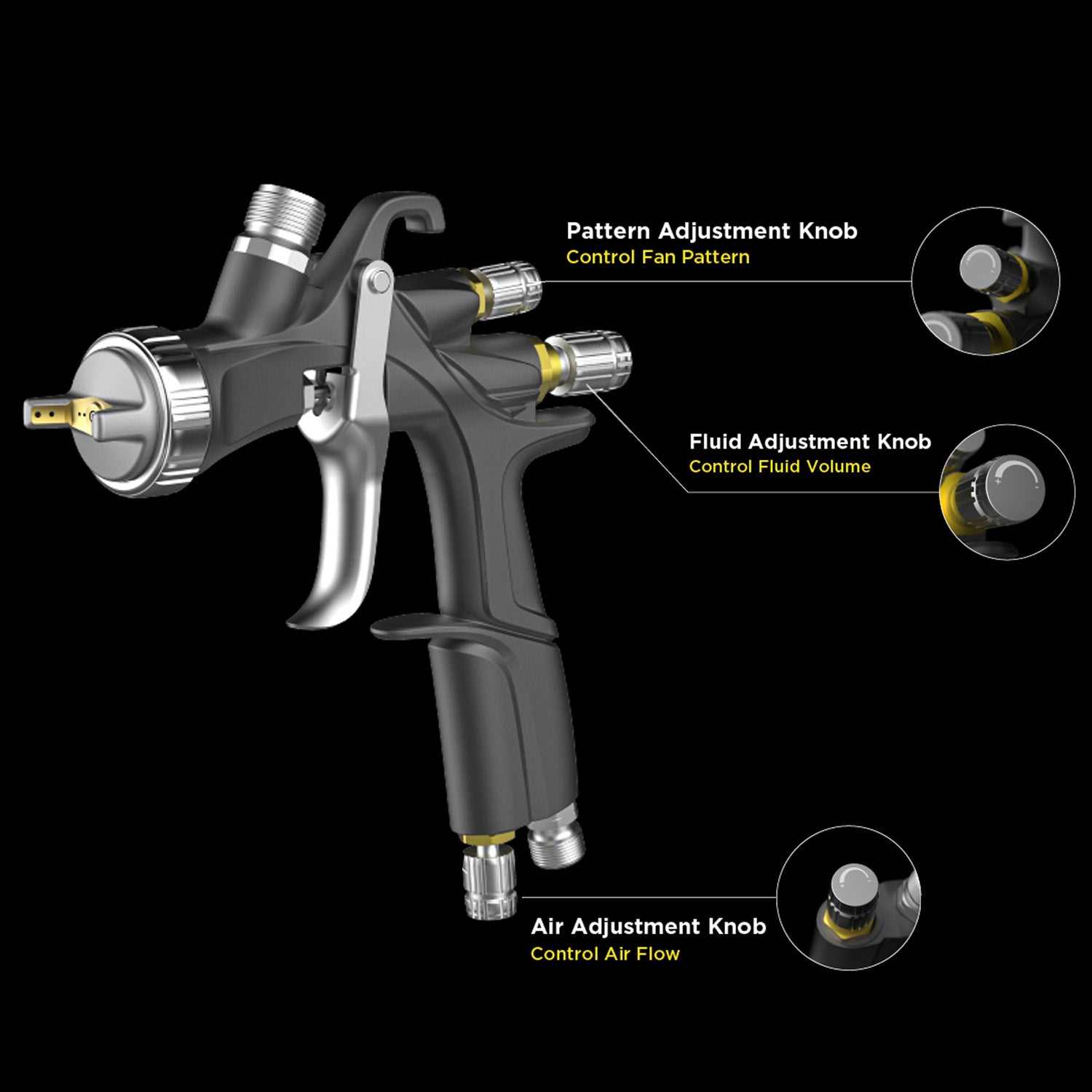 InoKraft Drizzle D1-LVLP Spray Gun Basic Kit for Cars & House DIY Painting