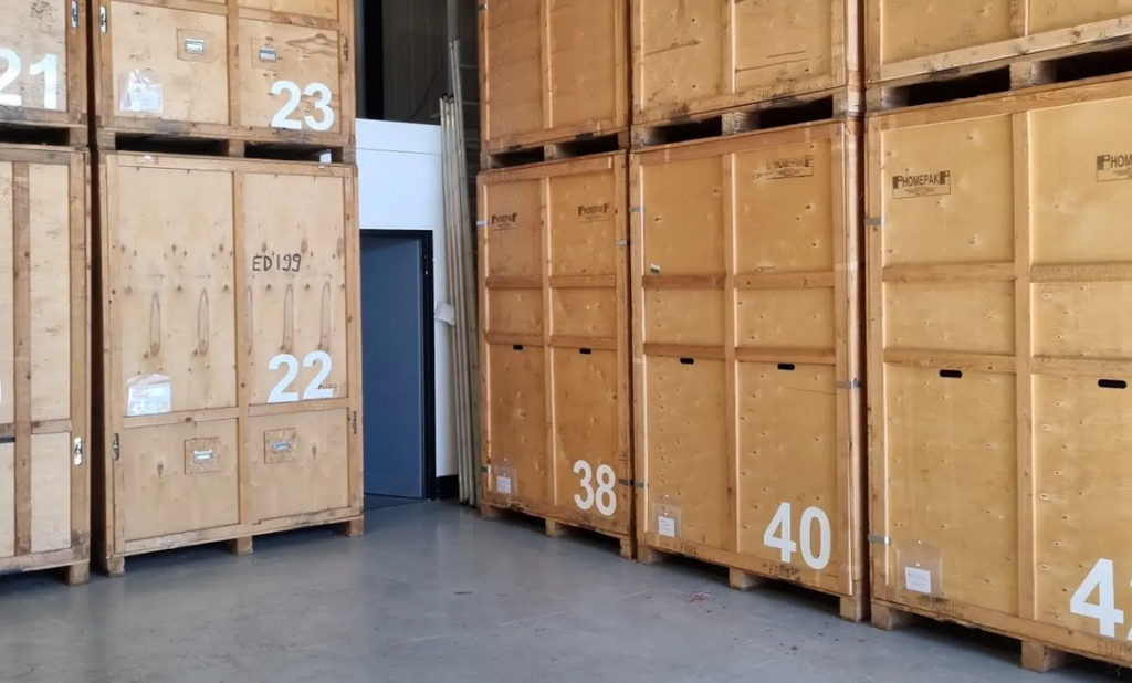 Storage units in the Hanlon storage facility.