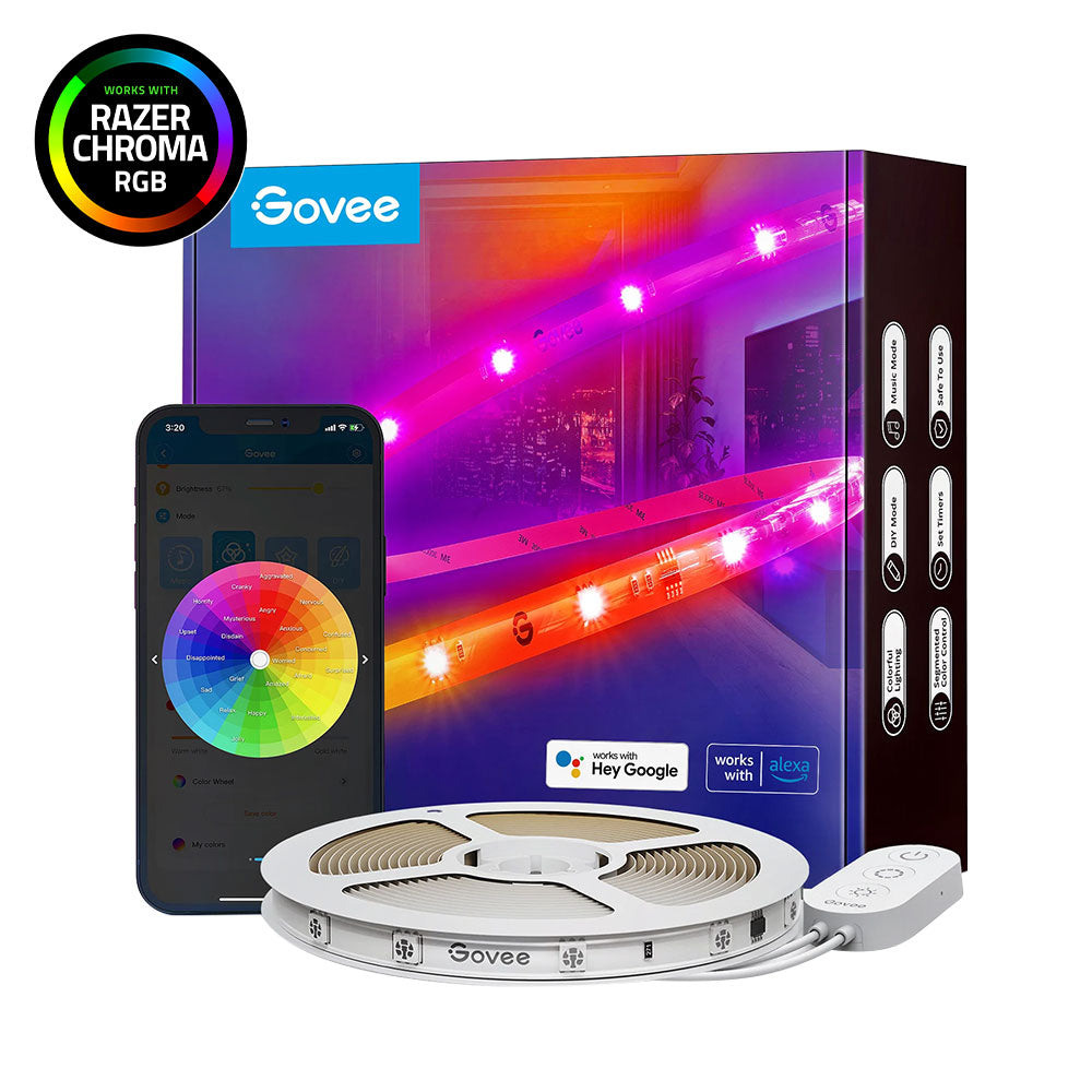 Govee DreamView T1 Pro Alexa LED-strip met lichtbalken, RGBIC-technologie  Werkt met