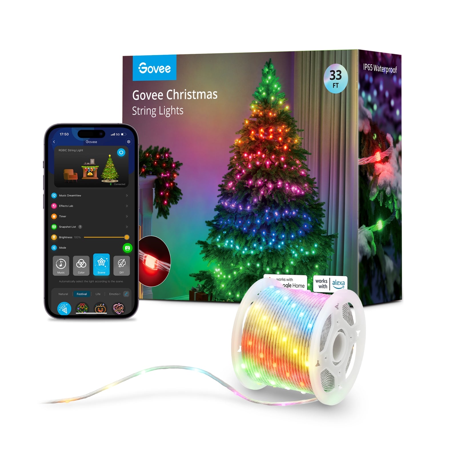 Govee Christmas String Lights, 10m