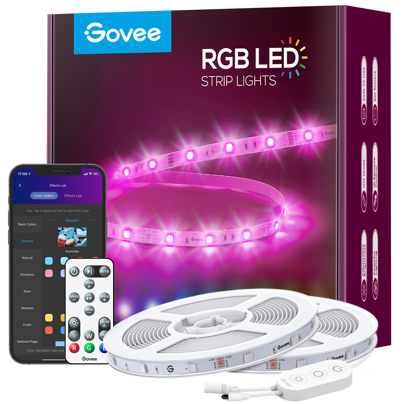 toewijzing Vervolgen risico Govee RGB Smart Wi-Fi + Bluetooth LED Strip Lights(15m) – EU-GOVEE