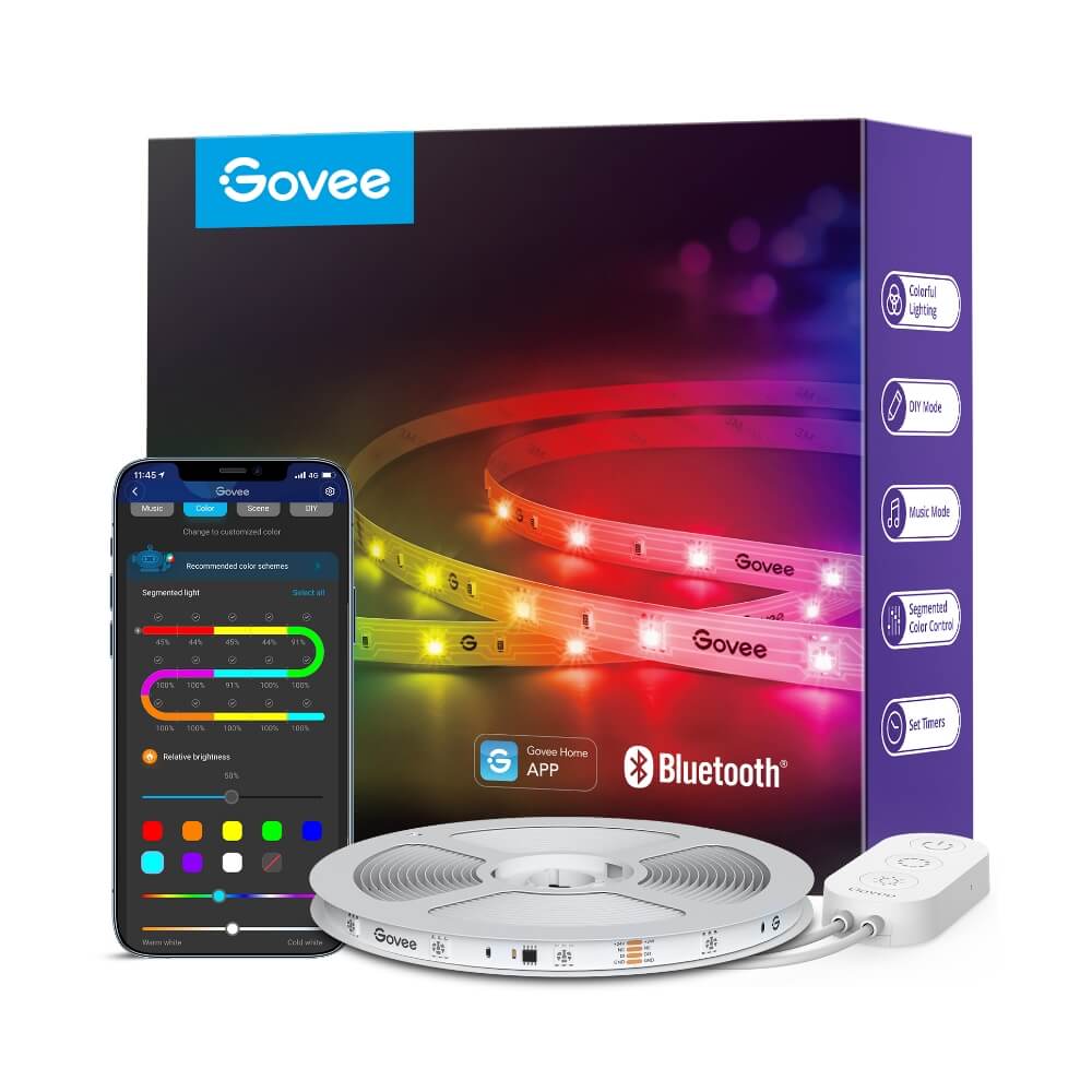 Govee RGBIC Basic Wi-Fi + Bluetooth LED Strip Lights – EU-GOVEE