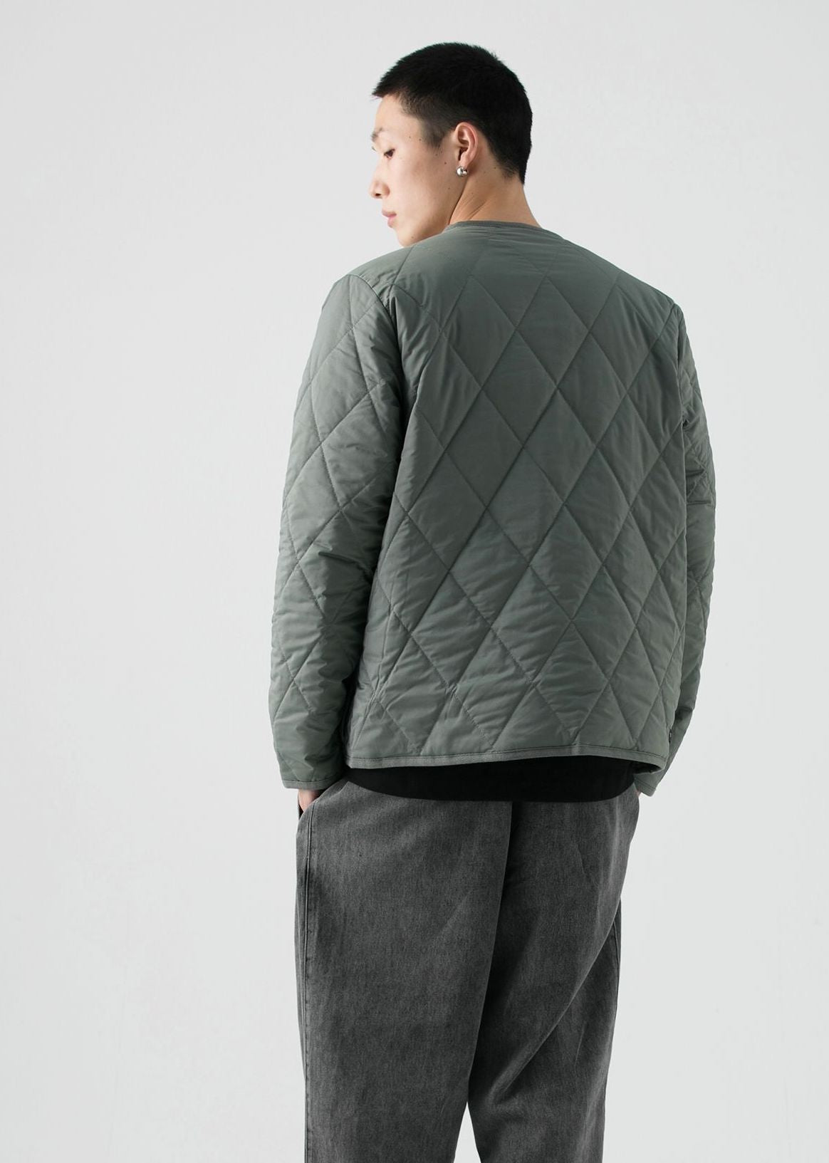 Calvin Klein quilting no collar jacket - ノーカラージャケット