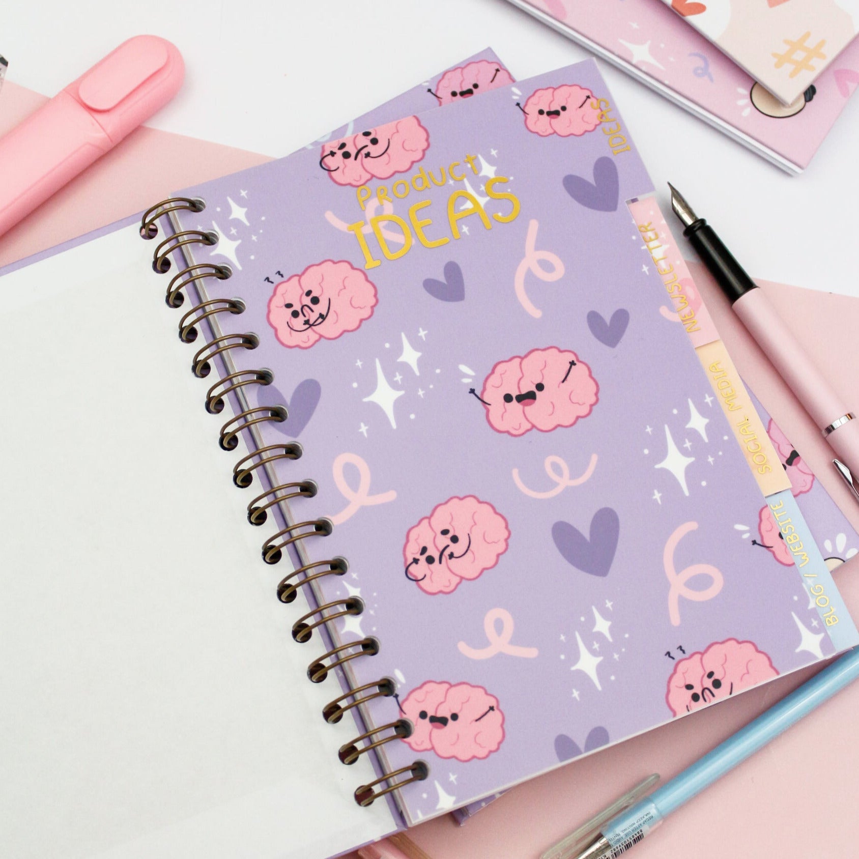 notebook with tabs