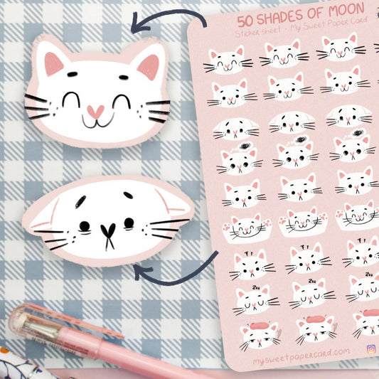 A6 Cat cottagecore Stickers - Planner stickers - Bullet Journal sticke – My  Sweet Paper Card