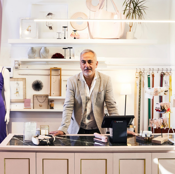 Fashion Designer & Owner of Le Trunkshop Lino Catalano inside his boutique in Montreal, Quebec.
