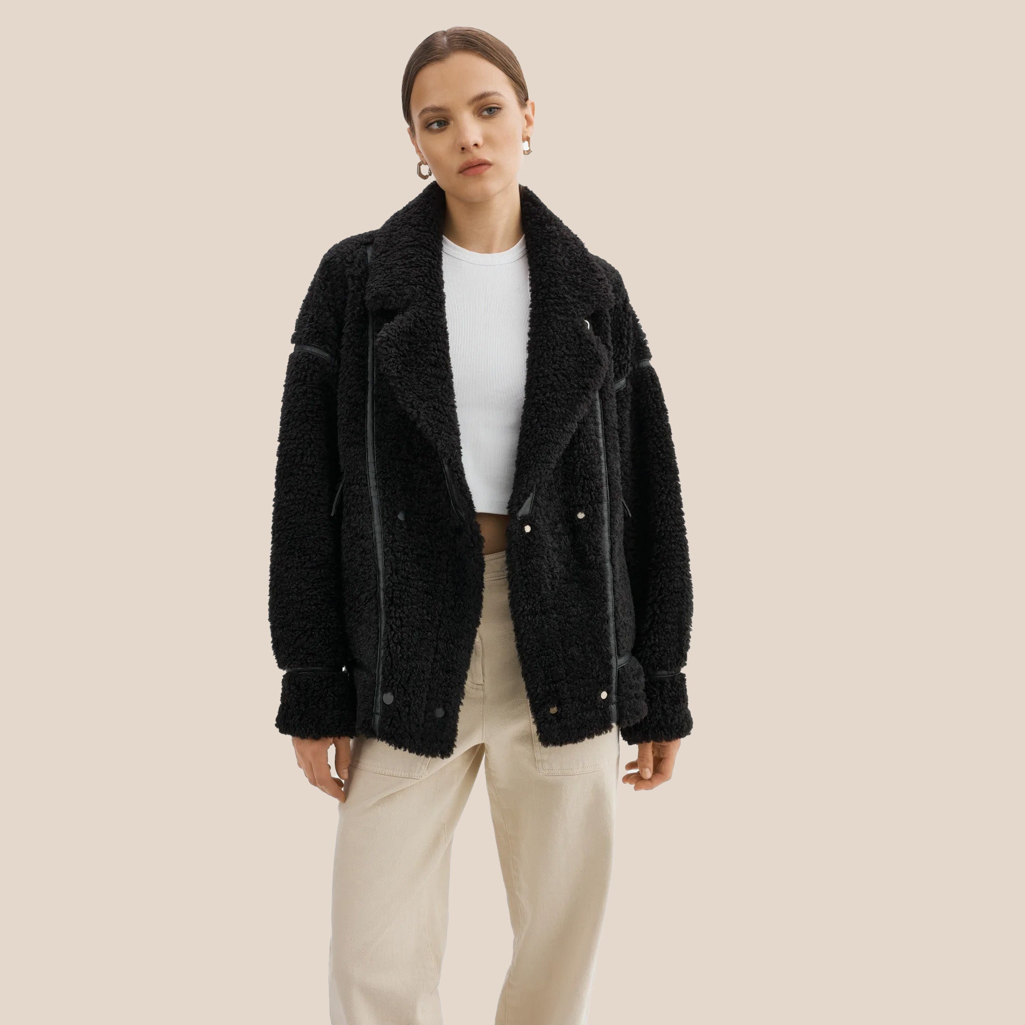 LAMARQUE - Oversized Sherpa Jacket | Jackets & Coats | Le Trunkshop