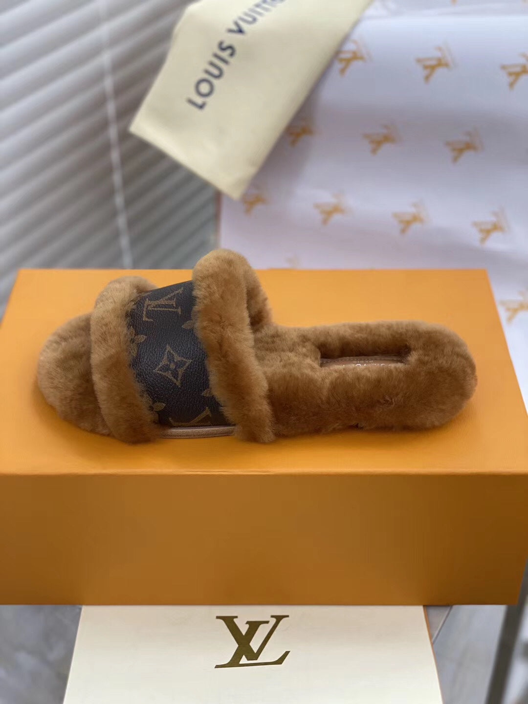 LV Fashion Wool Slippers 05 35-42