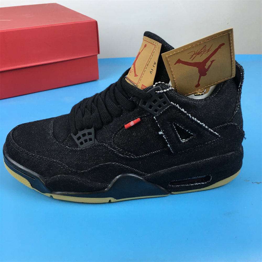 Levi鈥檚 x Air Jordan 4 Black AO2571-100 36-47