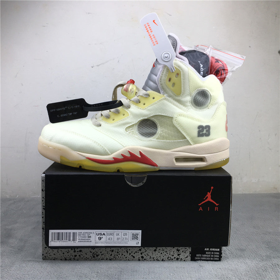 Air Jordan 5 x OW CT8480-002 36-14