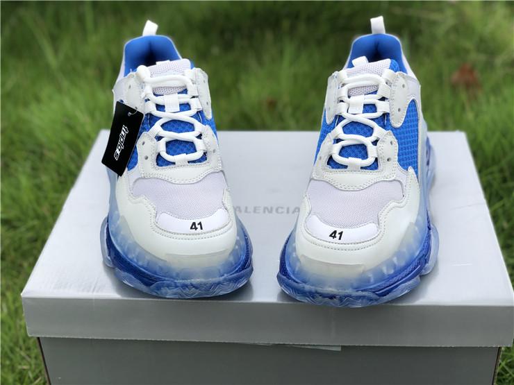 2019 Balenciaga Triple S Trainers White/Royal Blue