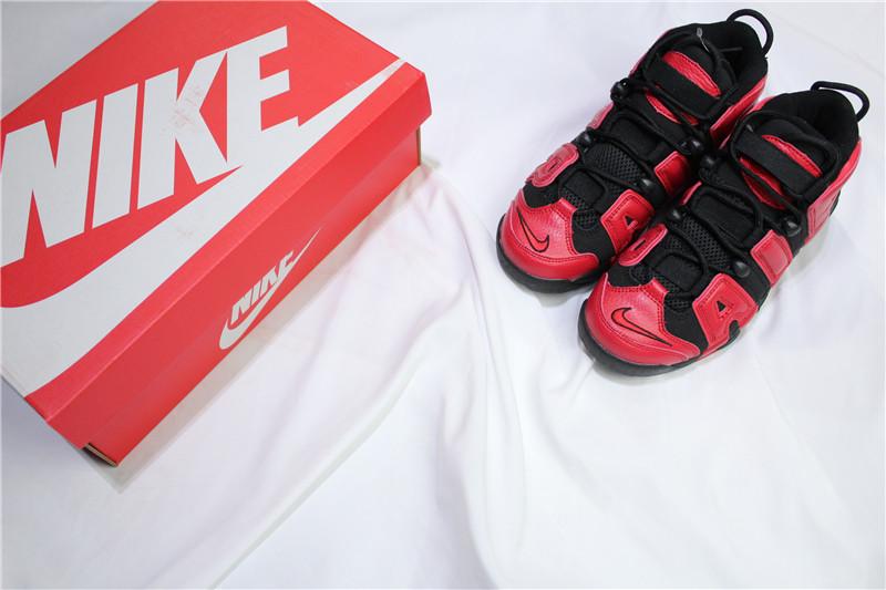 Air More Uptempo Black/Red Sneaker Shoes