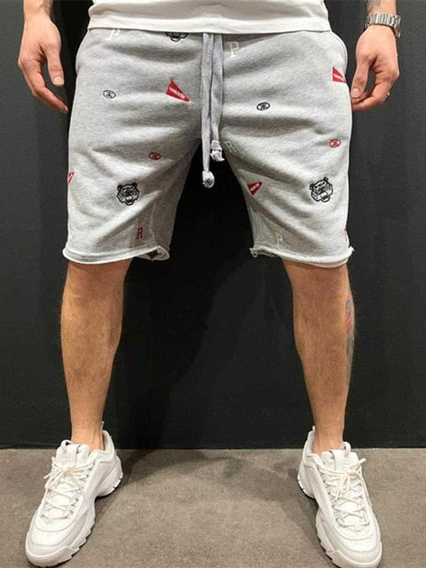 Trends Brand Shorts Male Beggar Shorts Embroidered Fashion 5 Piont Pants Summer Outdoor Sport Casual