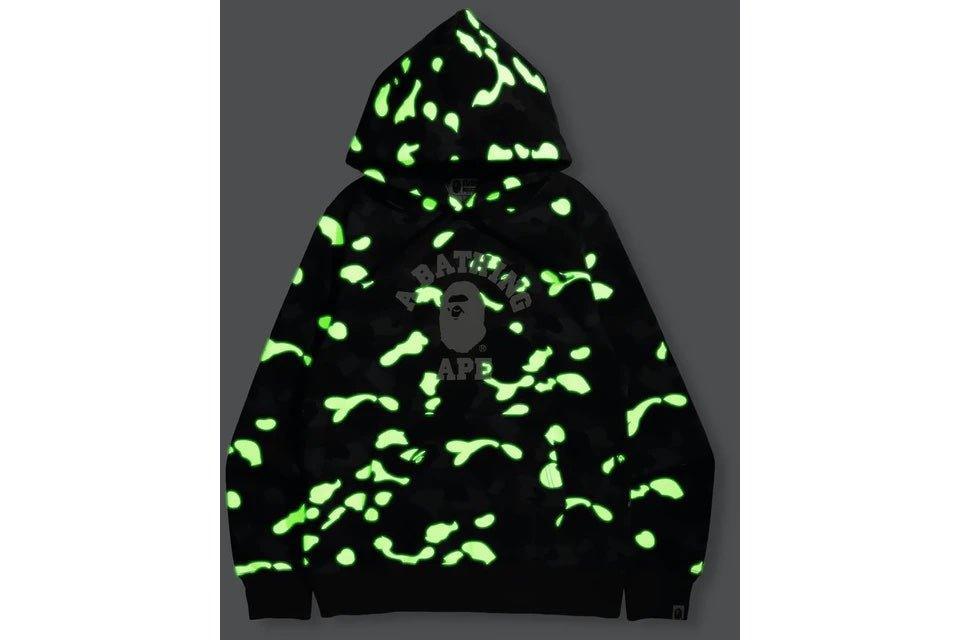 NTWRK - A Bathing Ape BAPE City Camo Pullover Hoodie Glow Black