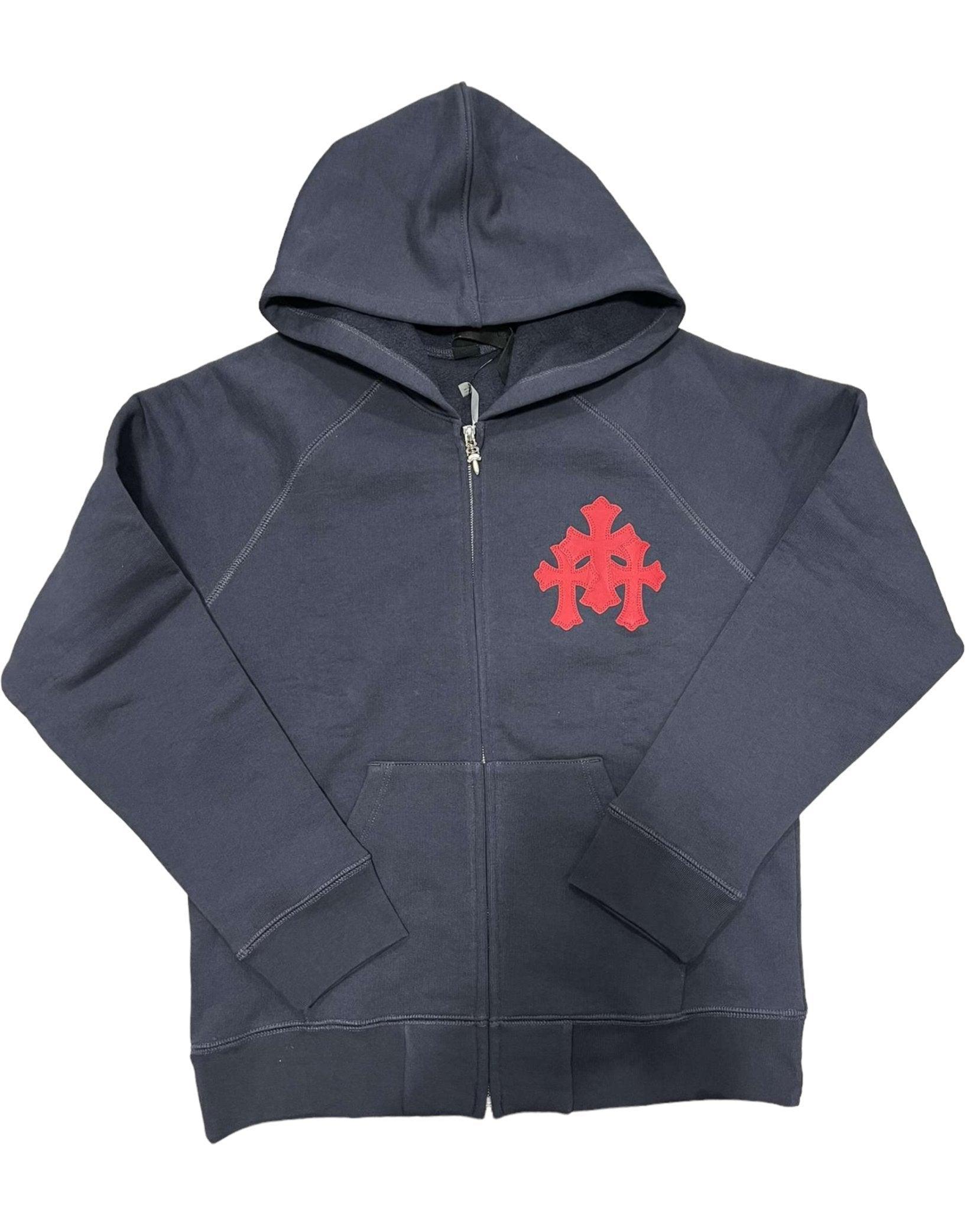 Chrome Hearts VIP PAPER JAM Zip UP Hoodie RED CROSS PATCHES SZ:XL