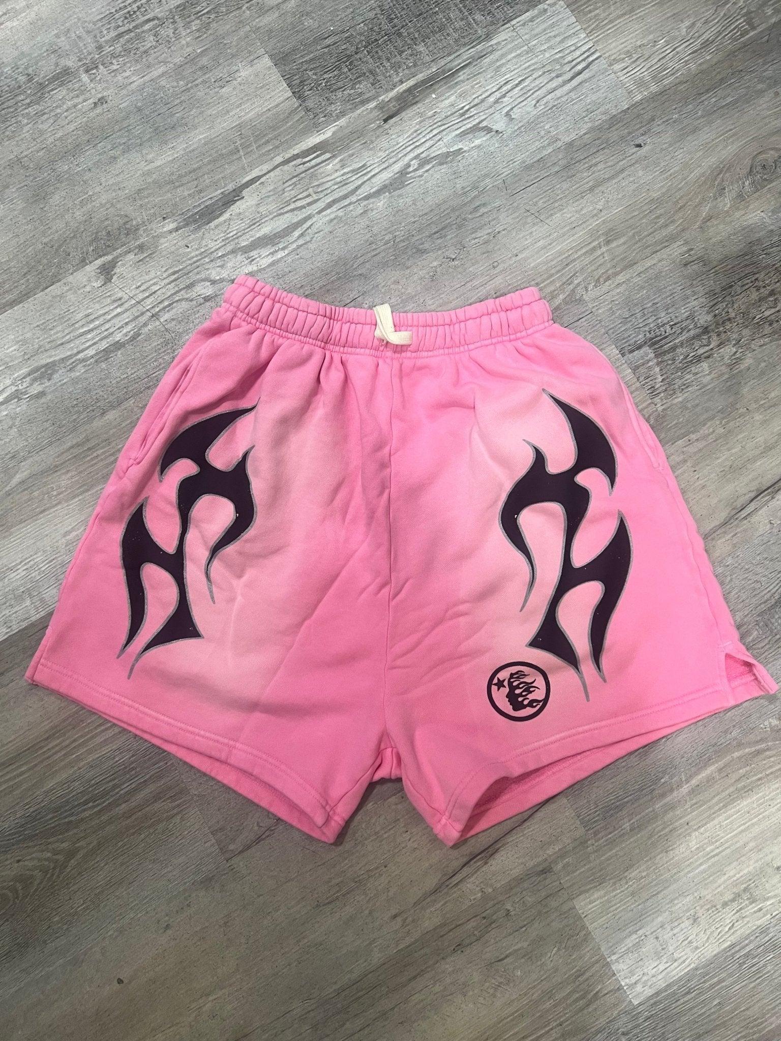 NTWRK - Hellstar Flame Shorts Pink