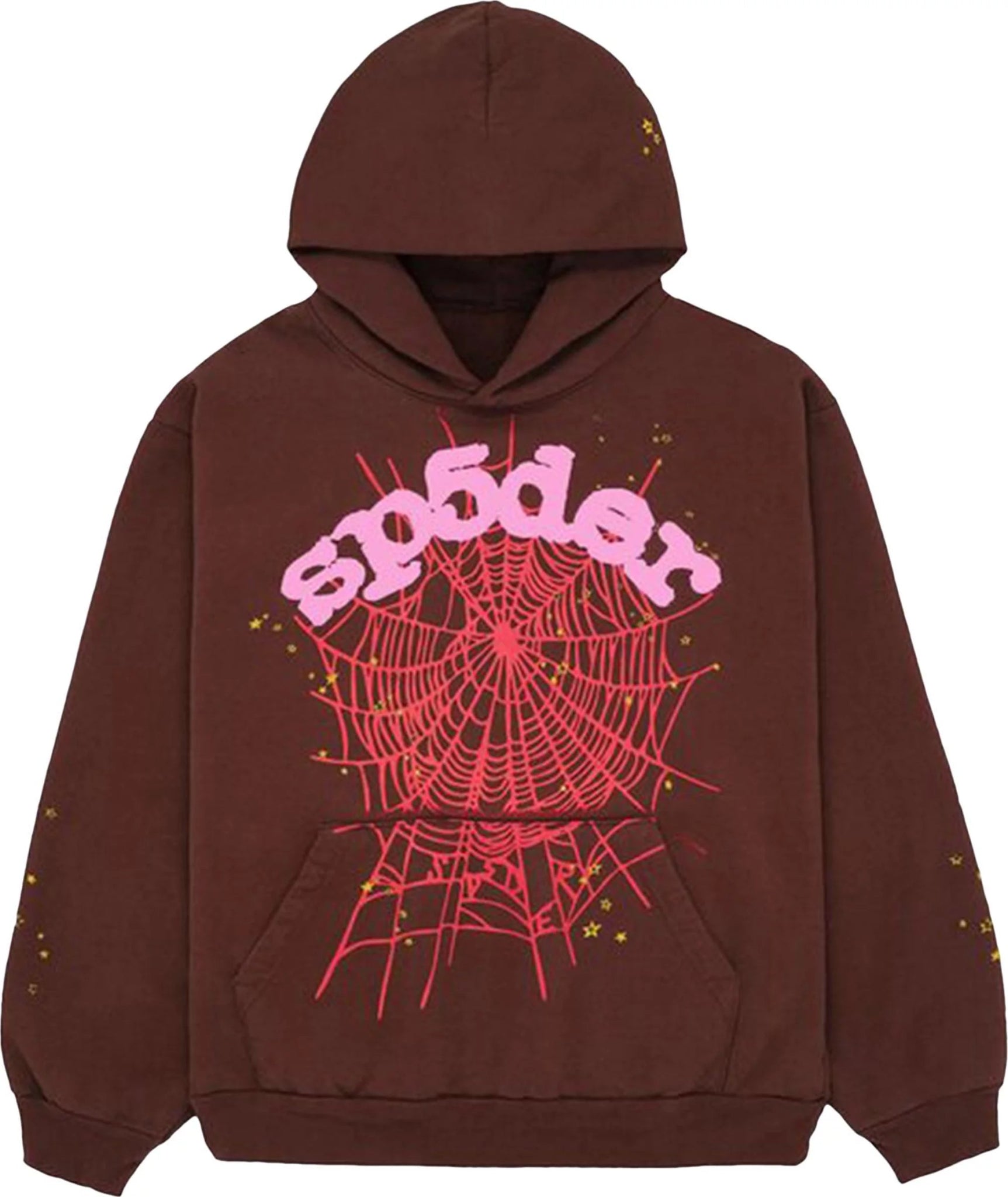 NTWRK - Sp5der Web Hoodie Brown