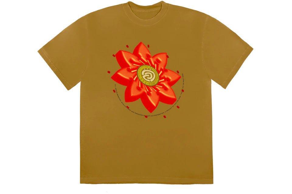 NTWRK - Travis Scott Cactus Jack Flower T-shirt Gold