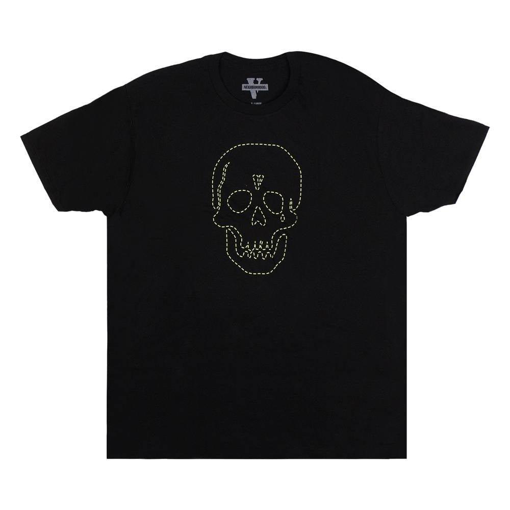 NTWRK - Vlone x Neighborhood Skull T-Shirt Black / Green