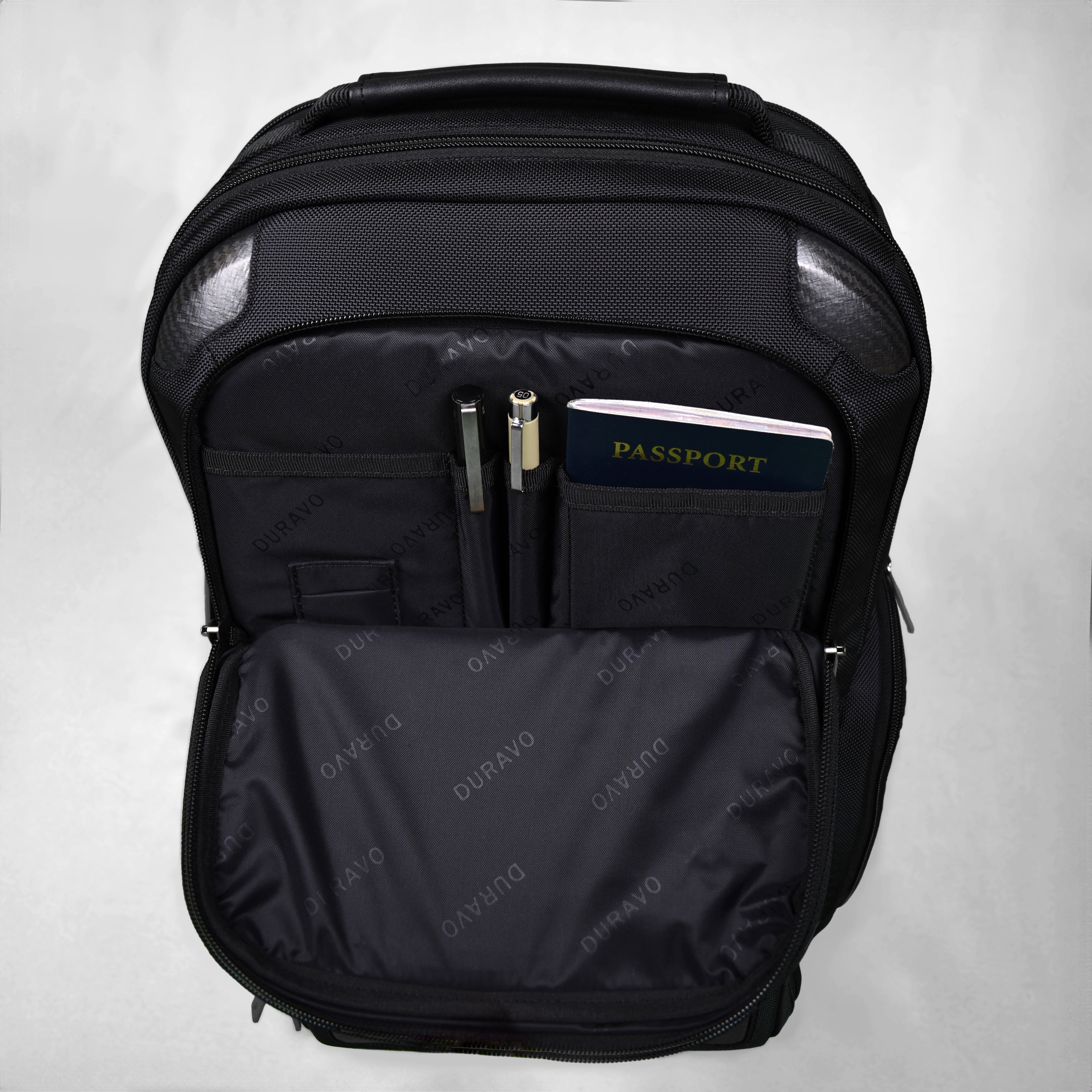 Duravo_Agile_Backpack_top_front_pocket_open