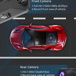 12 Inch Touch Screen Mirror Android Car Dual Dash Camera (Front & Rear –  AUSHA