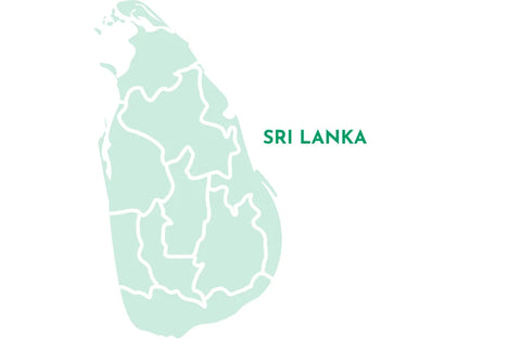 Mappa Sri Lanka piantagioni