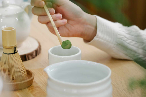 Chashaku in bamboo per il tè matcha