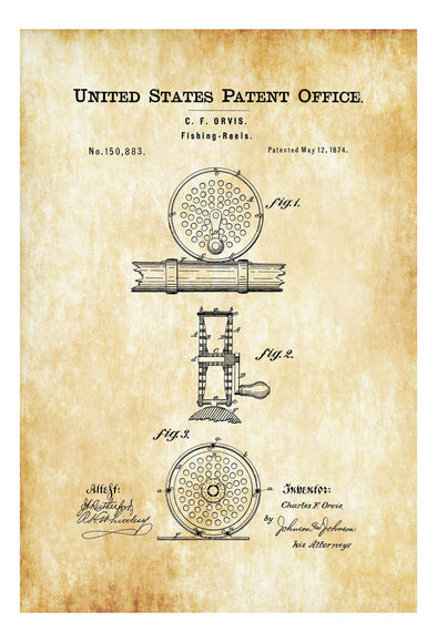 Pp225-faded Grey Orvis 1874 Fly Fishing Reel Patent Poster iPhone Case by  Cole Borders - Fine Art America