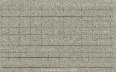 Motrak Models 64004 S Scale 3-Tab Shingles -- Steel Gray pkg(6)