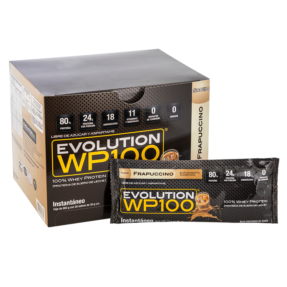 Wp100 Proteína De Suero De Leche Caja 20 Sobres Evolution Nutraceutical Company 4008