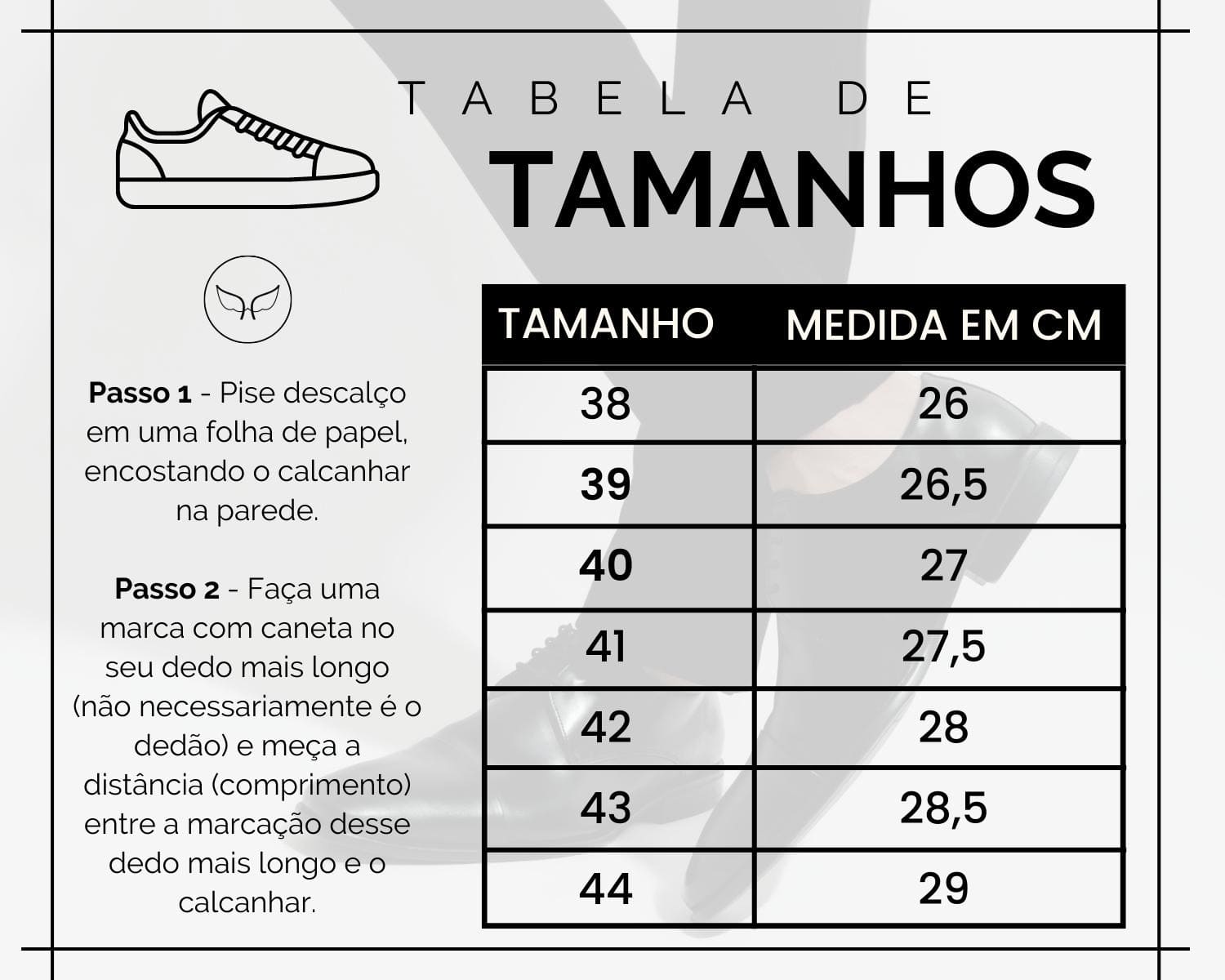 tabela de tamanhos huma brasil