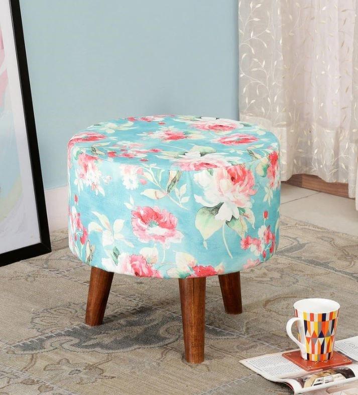 Savon Wooden Step Stool Small Footstool Footrest Table Flowers Tree of Life